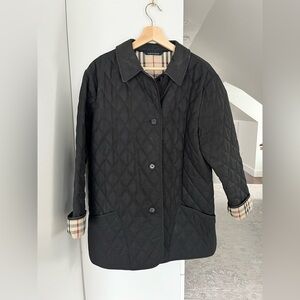 Burberry Quilted Jacket Barn Coat Size Large